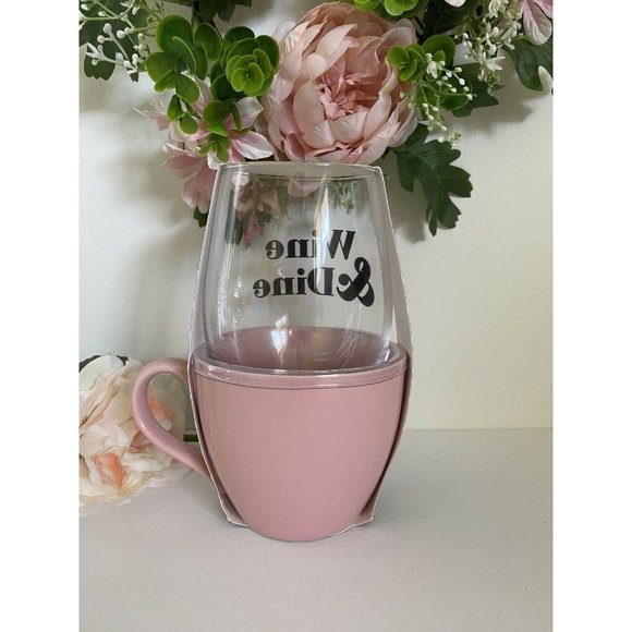 Wild Eye Designs Stemless 16oz Pink Mug Wine Set - Picture 2 of 9
